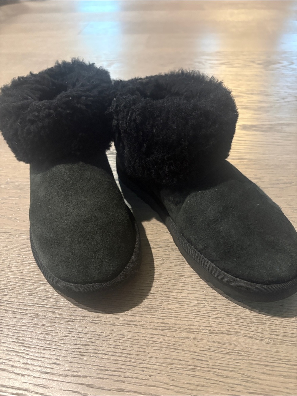 UGG Black Classic Shearling Slip-On Slippers